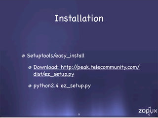 Eggs, Buildouts und andere Wunderlichkeiten