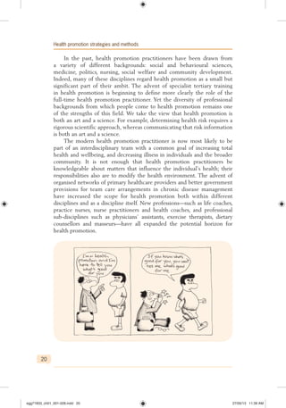 Health Promotion Strategies and Methods 3e - sample chapters | PDF