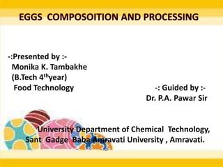 -:Presented by :-
Monika K. Tambakhe
(B.Tech 4thyear)
Food Technology -: Guided by :-
Dr. P.A. Pawar Sir
University Department of Chemical Technology,
Sant Gadge Baba Amravati University , Amravati.
 