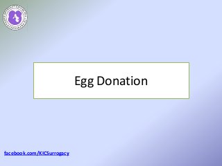 Egg Donation 
facebook.com/KICSurrogacy 
 
