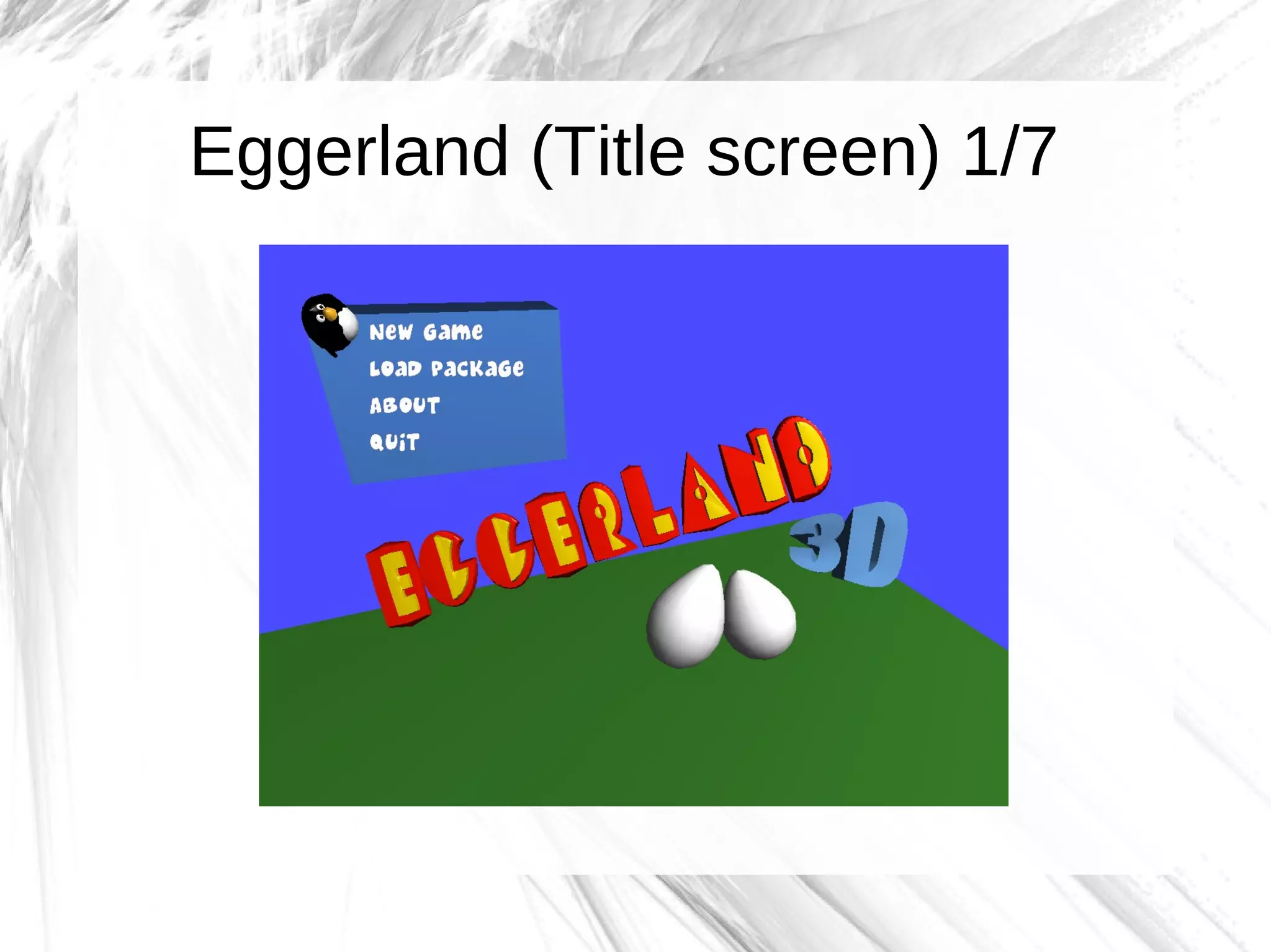 Eggerland (Title screen) 1/7
 