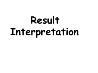 Result
Interpretation
 
