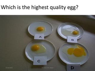 Which is the highest quality egg?
334/18/2020 Dr.Dina A.B. Awad
 