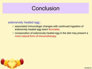 Egg oral immunotherapy