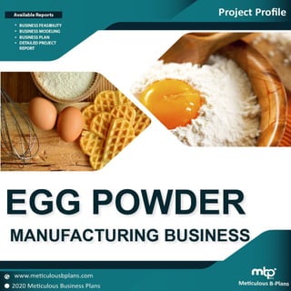 Egg Powder Manufacturing / Processing Unit