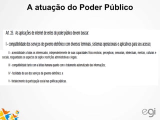 A atuação do Poder Público
 