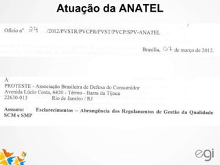Atuação da ANATEL
 