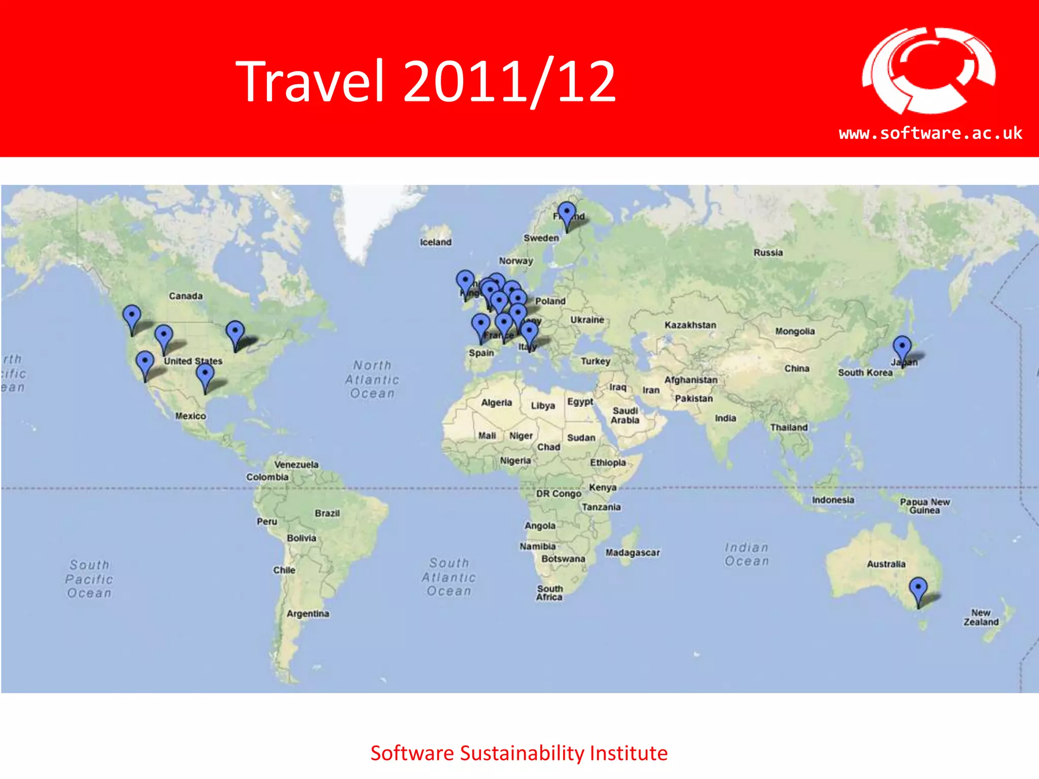Travel 2011/12
                                        www.software.ac.uk




    Software Sustainability Institute
 