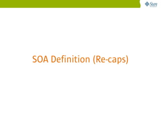SOA Definition (Re-caps)
 