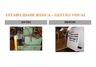 ESTABILIDADE BÁSICA – GESTÃO VISUAL
      ANTES              DEPOIS
 
