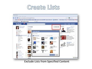 Exclude Lists from Specified Content
 