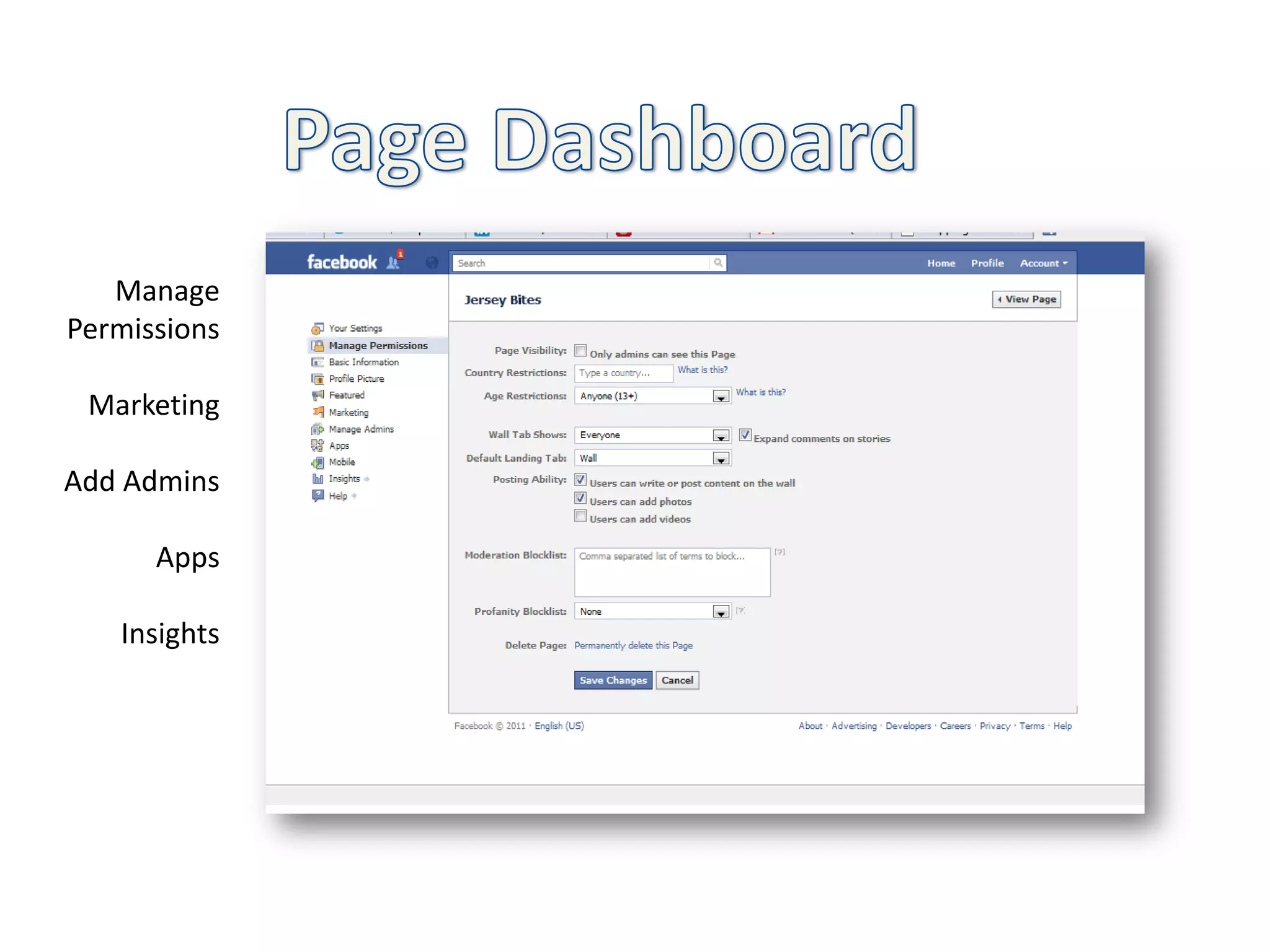 Manage
Permissions

 Marketing

Add Admins

      Apps

   Insights
 