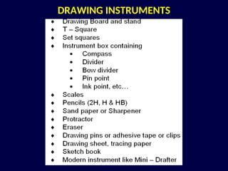 Engineering Graphics Board Instruments Introduction to engineering graphics and and points | PPT