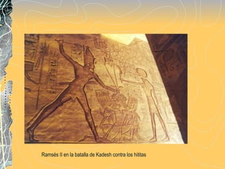 Ramsés II en la batalla de Kadesh contra los hititas 