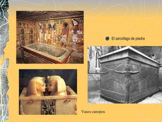 El sarcófago de piedra Vasos canopos 