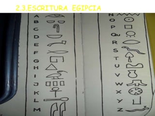 2.3.ESCRITURA EGIPCIA
 