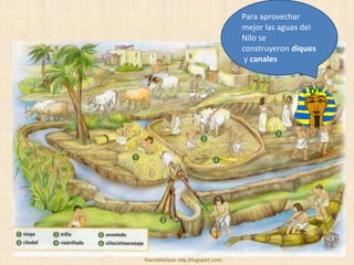 Para aprovechar
mejor las aguas del
Nilo se
construyeron diques
y canales

fueradeclase-vdp.blogspot.com

 