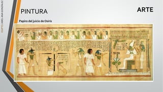 EGIPTO
/
ARQ.
ANA
GONZÁLEZ
ARTE
Papiro del juicio de Osiris
PINTURA
 