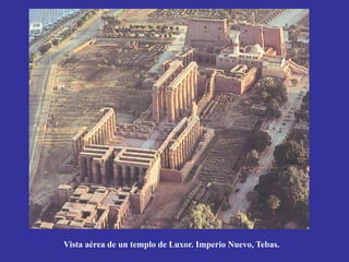 Vista aérea de un templo de Luxor. Imperio Nuevo, Tebas.
 