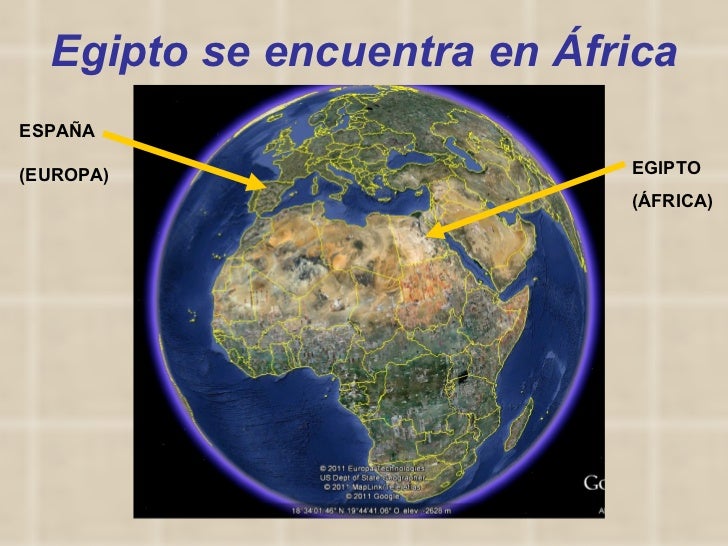 Egipto se encuentra en África EGIPTO (ÁFRICA) ESPAÑA (EUROPA) 