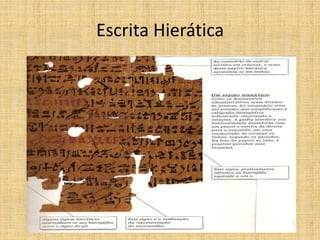 Escrita Hierática
 