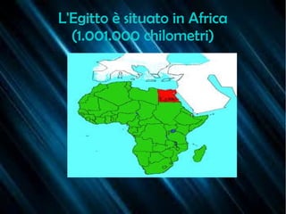L'Egitto è situato in Africa
(1.001.000 chilometri)
 