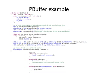 PBuffer example
 