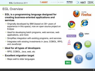 EGL Conference 2011 - EGL Overview | PPT