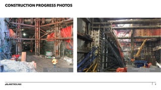 CONSTRUCTION PROGRESS PHOTOS
7
FORMWORK INSTALLATIONS –
STATION BOX
COMPLETED EXCAVATION -
BELOW THE TTC STATION
 