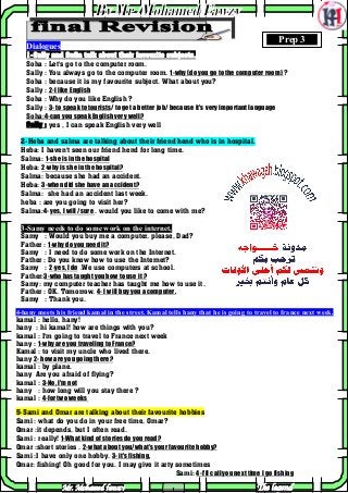 The legendMohamed fawzy.Mr 1
Dialogues
.Sally and Sofia talk about their favourite subjects-1
Soha : Let's go to the compu...