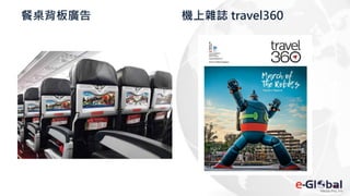 餐桌背板廣告 機上雜誌 travel360
 