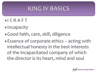 King Iv Principles.pdf King IV a value add to business | PPTX