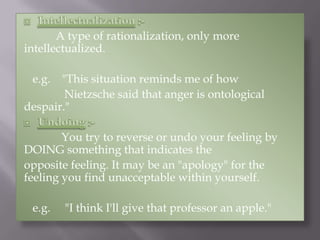 Ego defense mechanism | PPTX