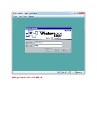 Ketik password anda lalu klik ok

 