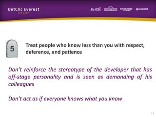 Developer Stereotype The Ten Commandments of Egoless Programming | PPTX