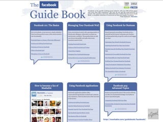 http://mashable.com/guidebook/facebook/
 