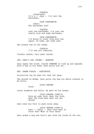 Ralph doesn’t react. 
MARK PARMAR (CONT’D) 
Do you have it on paper or -- 
RALPH KEE 
I have it in my head. You have to 
choose to believe me if you want to 
use this information. 
MARK PARMAR 
I believe you. 
Ralph looks at Mark. 
RALPH KEE 
You really have trust issues don’t 
you mister Parmar? 
MARK PARMAR 
I don’t! What does that mean? I’m 
choosing to trust you mister Kee! 
RALPH KEE 
So yes -- there you go -- yes the 
guy is the thief! He doesn’t even 
hides it, his bank account is 
filled with the company’s direct 
earnings. And now your factory is 
screwed. 
MARK PARMAR 
(demoralized) 
Ah I knew it... 
RALPH KEE 
Yes you did! You actually did! 
MARK PARMAR 
I couldn’t just accuse him of theft 
without solid evidence. I need you 
to e-mail me the documents. You did 
well, something I couldn’t do 
because Dano, he has his temper. 
RALPH KEE 
And what the fuck does that mean? 
Dano has his temper? Is that some 
urban legend or something? What the 
hell is “his temper”? Look, I’m 
dropping it, you’ve got my address 
just send the money as fast as you 
can. 
MARK PARMAR 
I will, thank you very much. 
Ralph walks away, Mark doesn’t move, Ralph turns back. 
119. 
 
