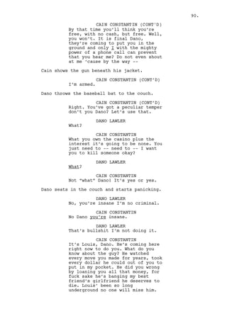 EXT. FACTORY - DAY 
The agglomerate of warehouses that constitute the factory is 
like a big industrial beast. 
INT. FACTORY - CONSTRUCTION CENTER - BALCONY - DAY 
Where we left on the PREVIOUS SCENE, Ralph’s attention is on 
the office’s door. Ralph goes to the office and bursts in. 
INT. FACTORY’S MAIN OFFICE - CONTINUOUS 
Jess is leaned on the desk seemly analyzing with Mark the 
dossiers she brought. Her expressive cleavage is a palm away 
from Mark’s face. 
JESS CUTEFIELD 
Never heard about knocking? 
RALPH KEE 
I’m sorry. 
Ralph gently closes the door. 
RALPH KEE (CONT’D) 
How are you mister Parmar? 
Jess analyses Ralph from top to bottom. 
JESS CUTEFIELD 
There are no meetings scheduled for 
today sir. 
RALPH KEE 
(to Mark) 
I know and I can go home and watch 
The Price is Right but mister 
Parmar you want to talk with me. 
Ralph looks at Jess like she’s one too many in that room. 
MARK PARMAR 
Okay Jess maybe if you could just 
give us five minutes. 
JESS CUTEFIELD 
(not pleased) 
Sure. 
Jess goes to the exit. 
JESS CUTEFIELD (CONT’D) 
I’ll come back when you’re done. 
(murmurs to Ralph) 
Jerk. 
90. 
 