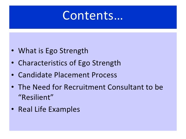 Ego Strength