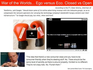 War of the Worlds... Ego versus Eco. Closed vs Open




                                     Gerd Leonhard Media Futurist ...