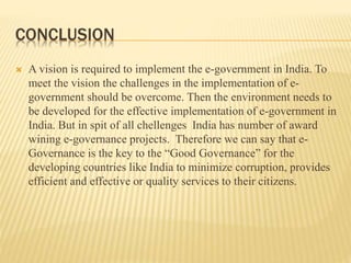 E Governance in INDIA | PPTX