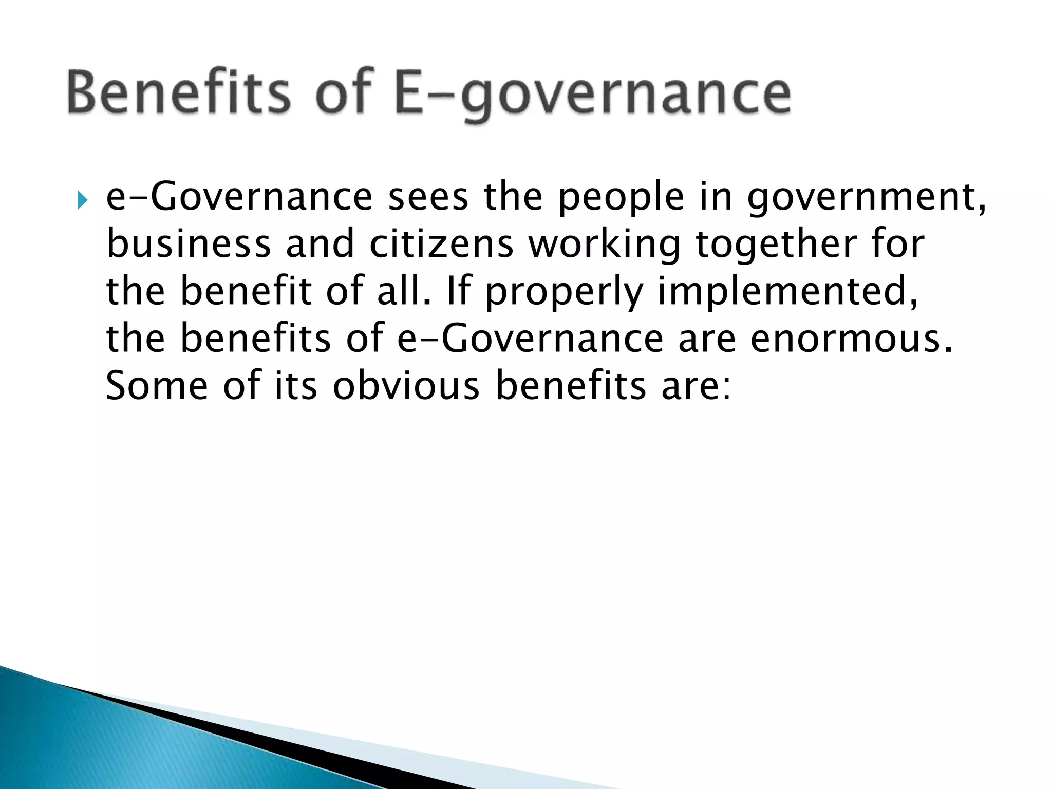 E governance and its role in Development Communication | PPTX