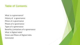 E governance and digital india initiative | PPTX