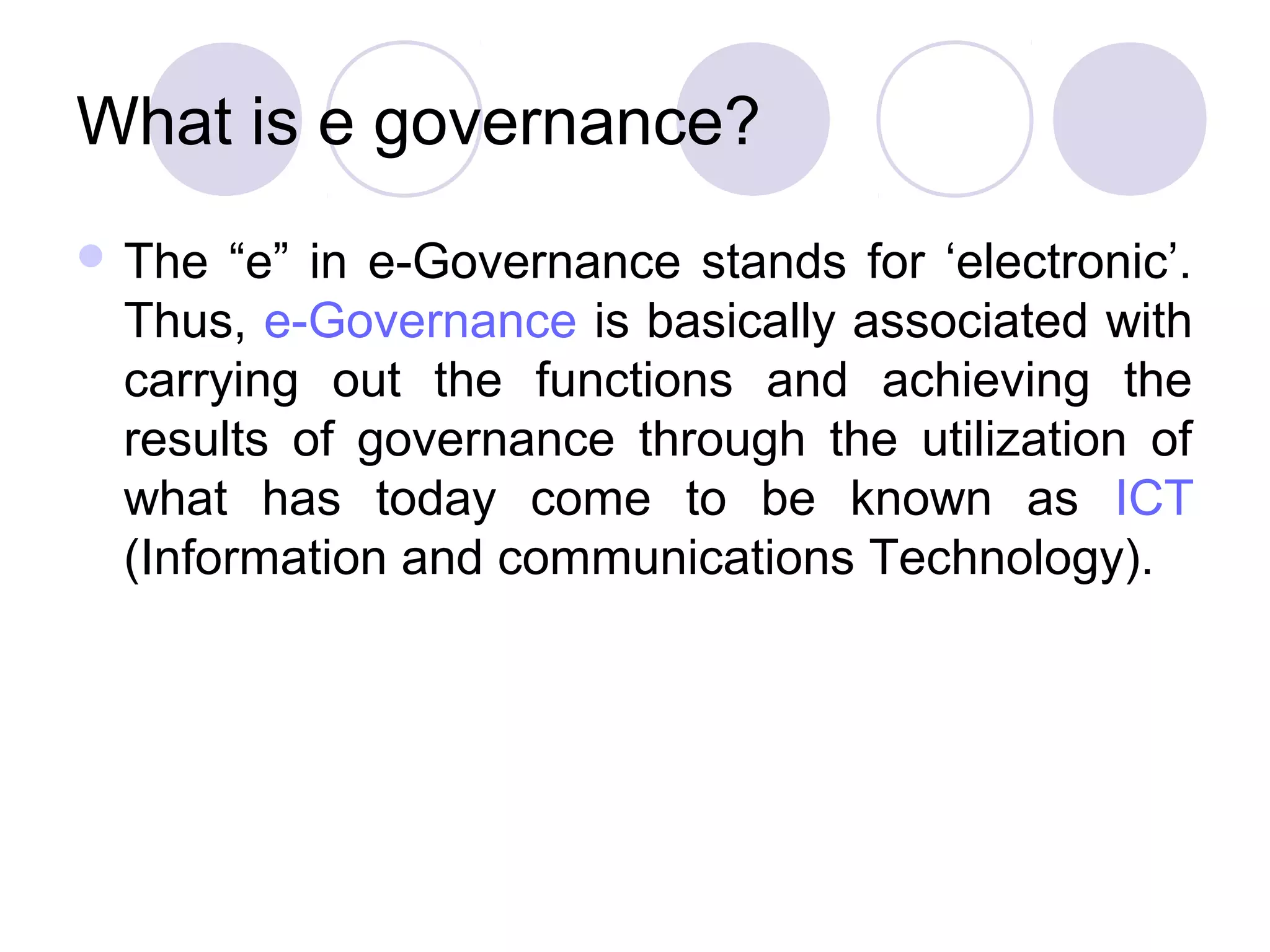 E governance in india | PPT