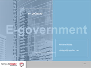 e - gobierno Hernando Mestre [email_address]   E-government 