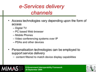 e-Government Interoperability Framework | PPT