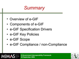 e-Government Interoperability Framework | PPT
