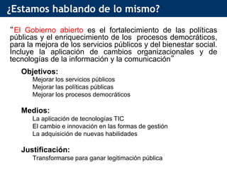 what a difference an ‘i’ makes
Iniciativas de eGov Iniciativas de iGov/oGov
Control Emergencia
Planificación ex-ante Ejecu...