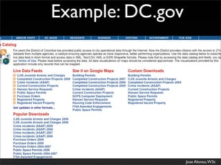 Example: DC.gov




                  Jose Alonso, W3c
 