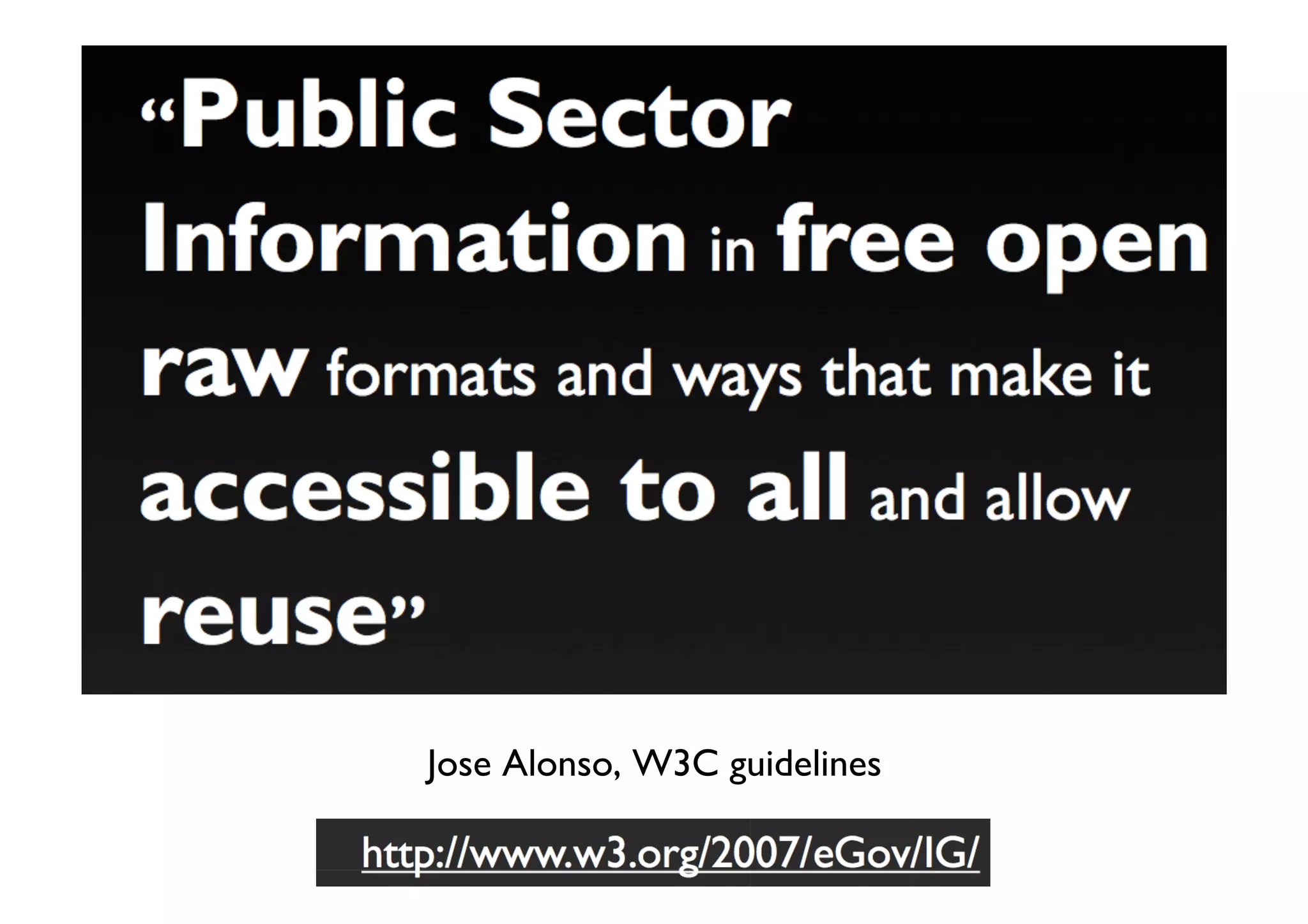 Jose Alonso, W3C guidelines	

 